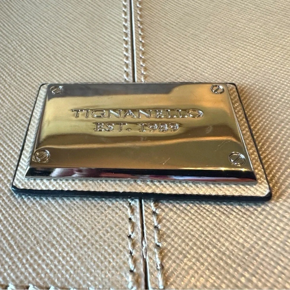 TIGNANELLO Bella RFID Saffiano Leather Crossbody / Belt Bag - Soft Gold